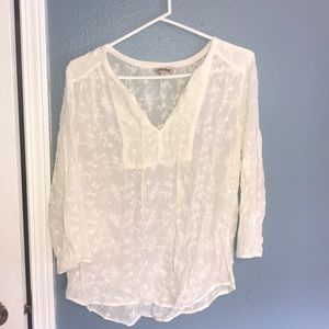 Embroidered off-white blouse